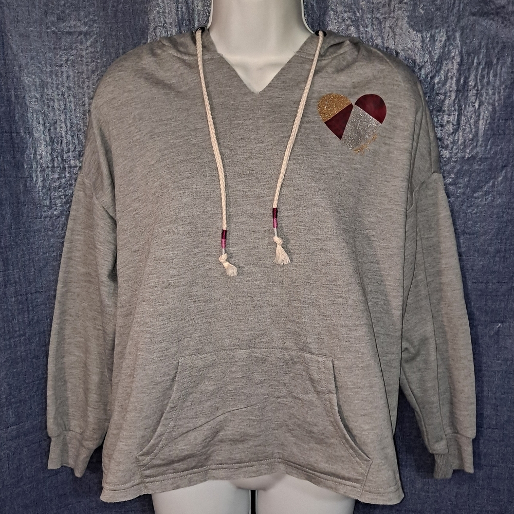 Secret Treasures Hoodie Sweatshirt Women's XS (0-2) Longsleeve Gray Fleece Lined
